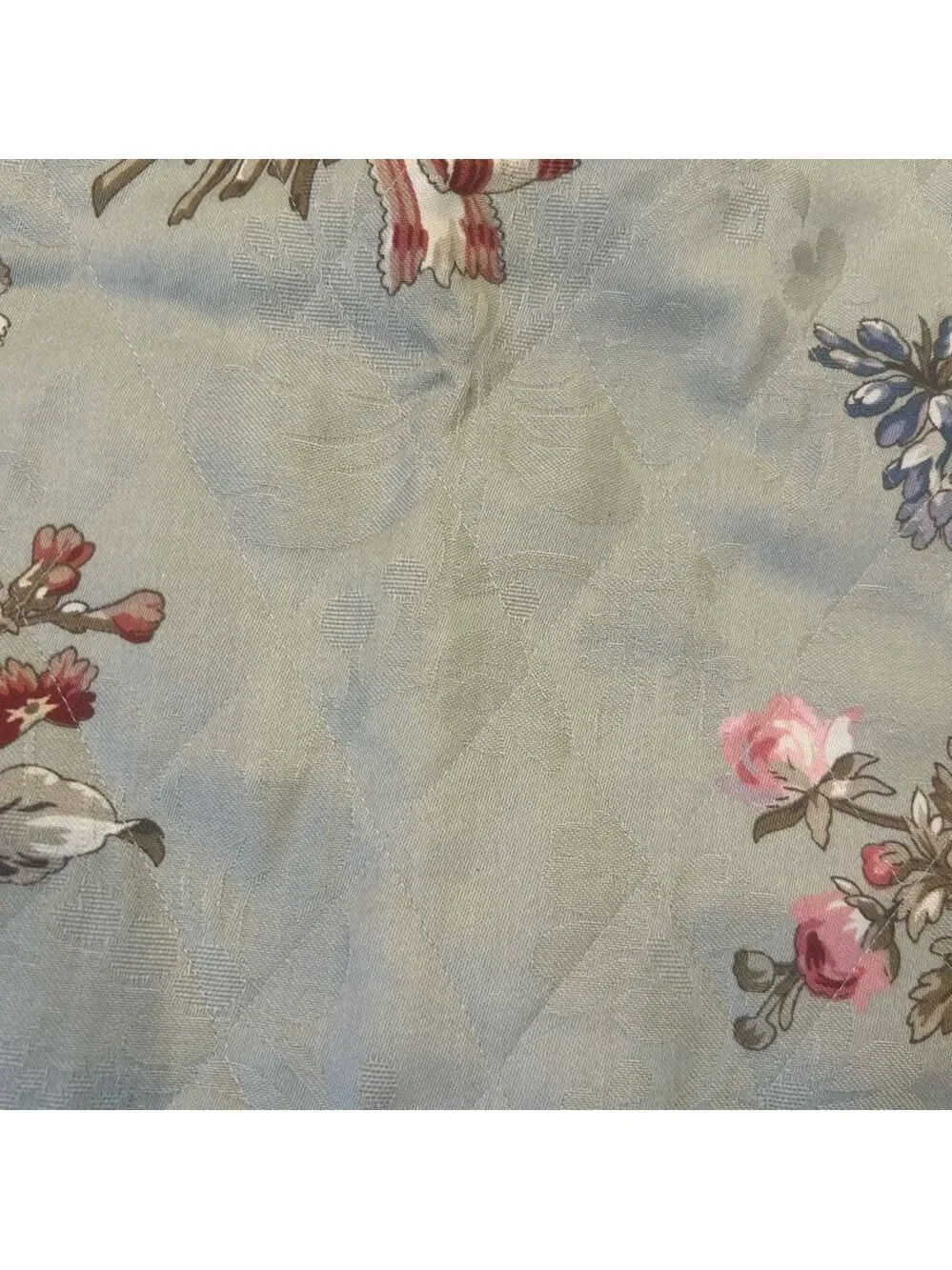 Peacock Alley pillow Sham Quilted Floral Patterned 100% Cotton Farmhouse